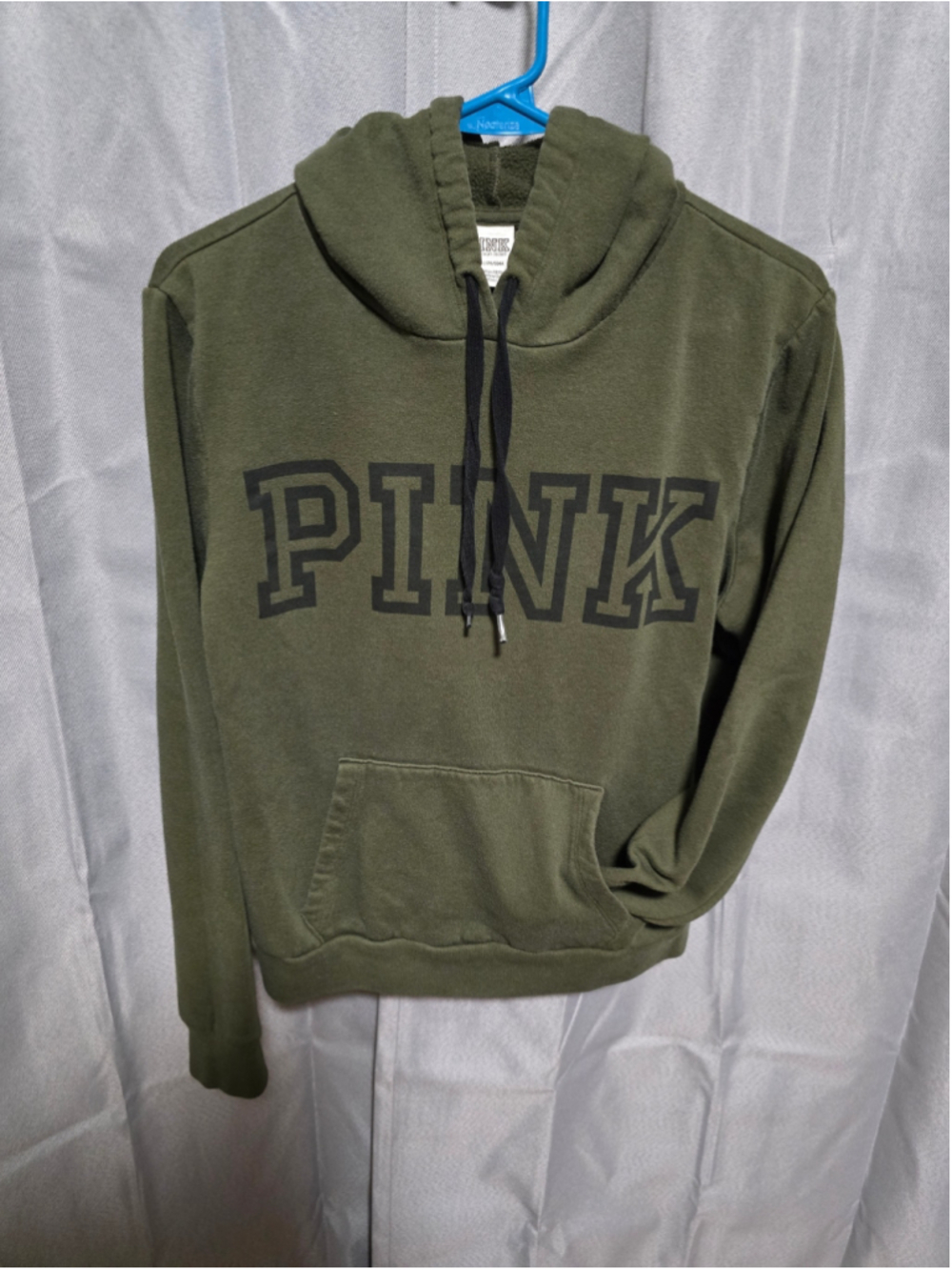 Women's Victoria's Secret PINK Olive Green Hoodie Sweatshirt Size L